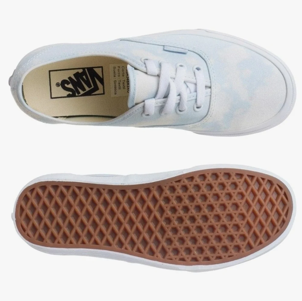 Vans Women's Sneakers in Light Blue and White Size 5.5 Womens 4 Mens - Picture 3 of 9